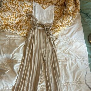 White and cream jumpsuit
